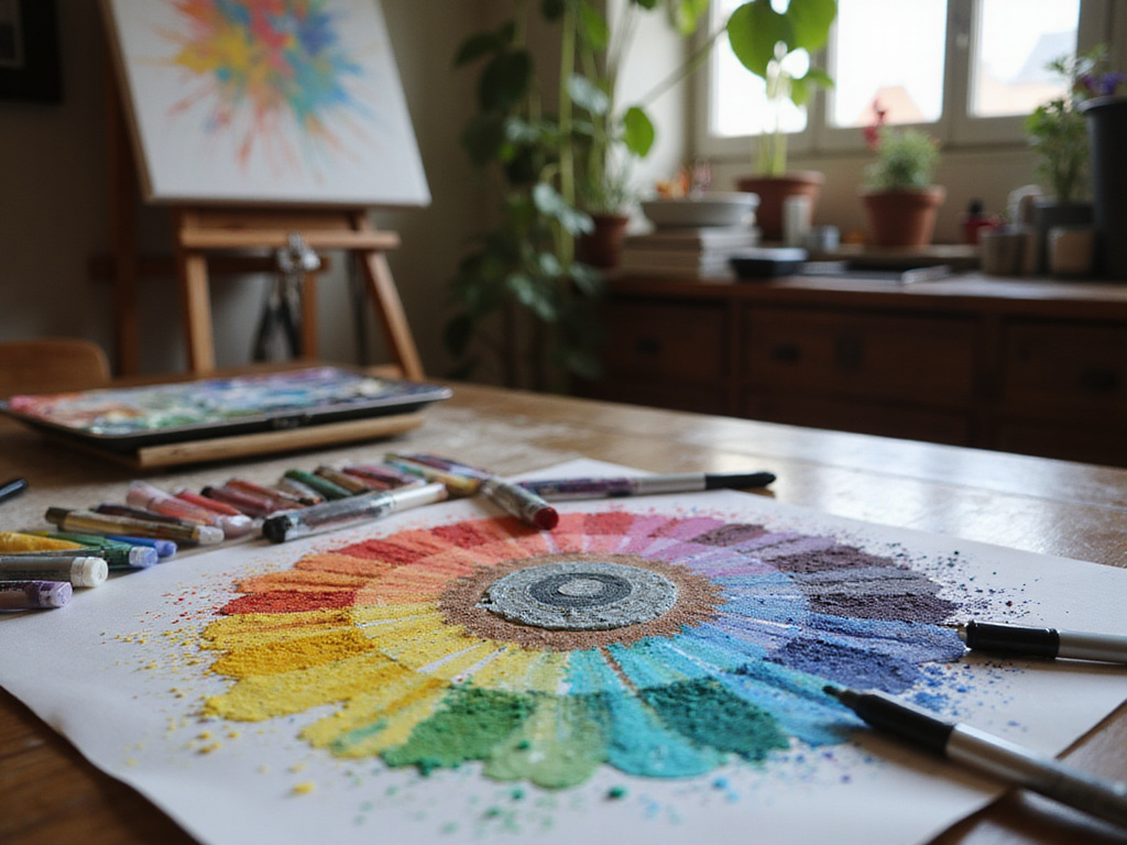 24 Colors Paint Pens Acrylic Markers in artist's studio