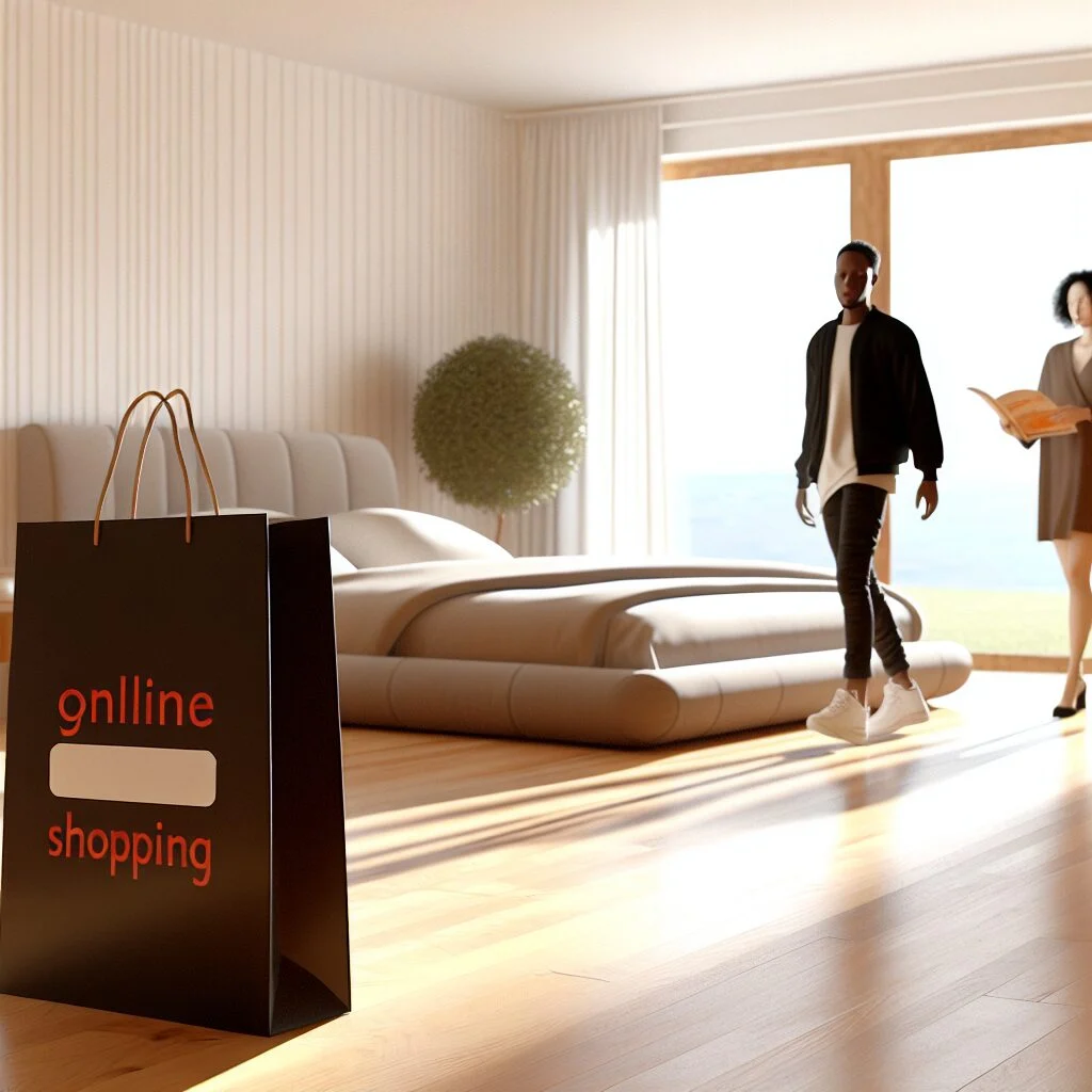 Modern Plufl bed Amazon purchase with shopping advisor in room